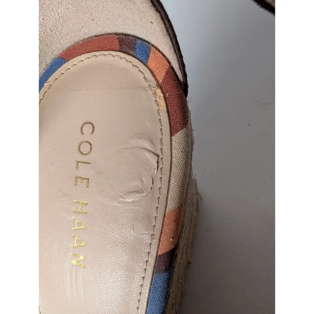 Cole Haan Wedge Heels Giselle Hi Espadrille Multi-Color Sandal Women's 7B